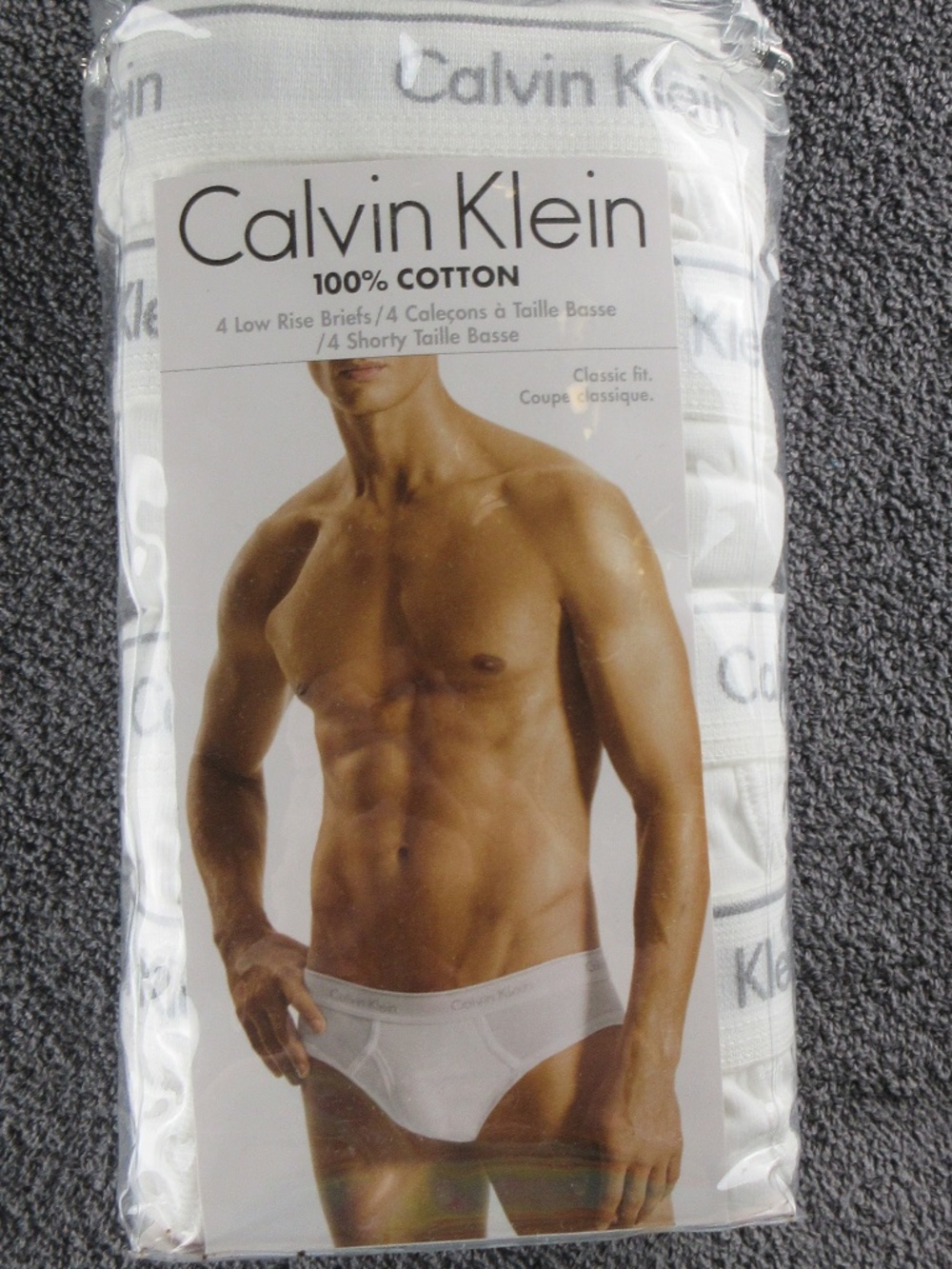 Men's Calvin Klein cotton classics low rise briefs - 4 pack - Picture 4 of 4
